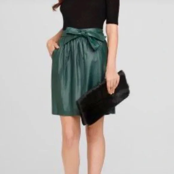 Lamb Leather Skirt, Like New! - Picture 2 of 5